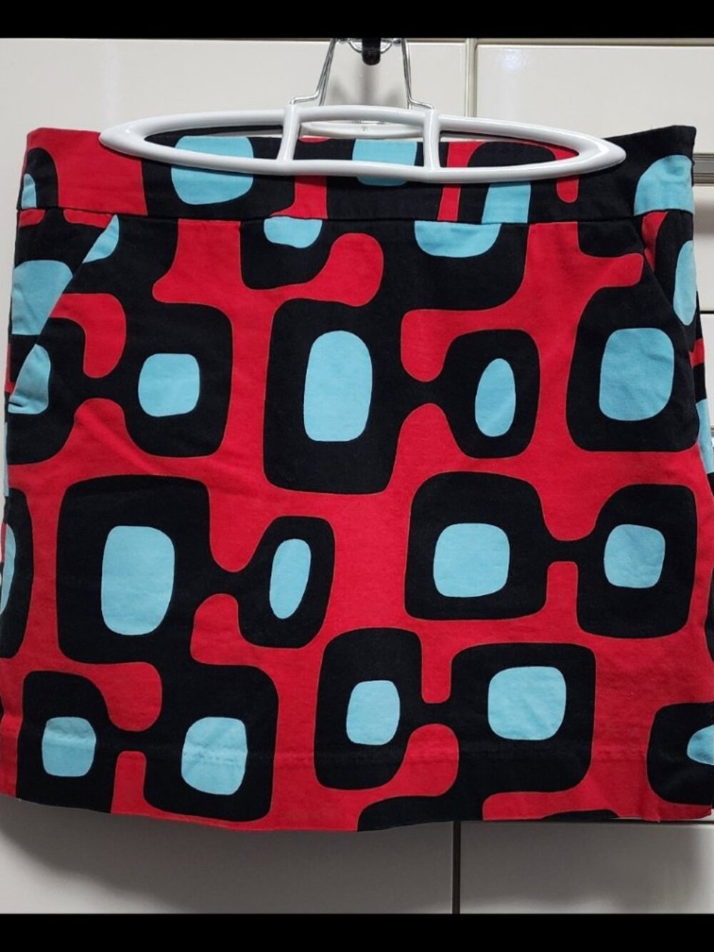 LOUD MOUTH || Ladies Retro Square Print Skort (SIZE 6)